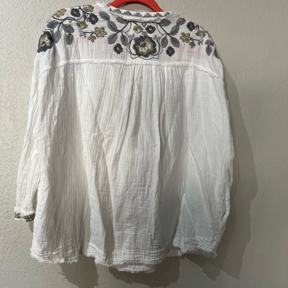 Johnny Was tunic white embroidered size small - Picture 5 of 7
